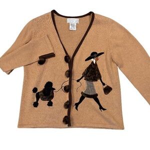 Rare vintage sweater with faux fur